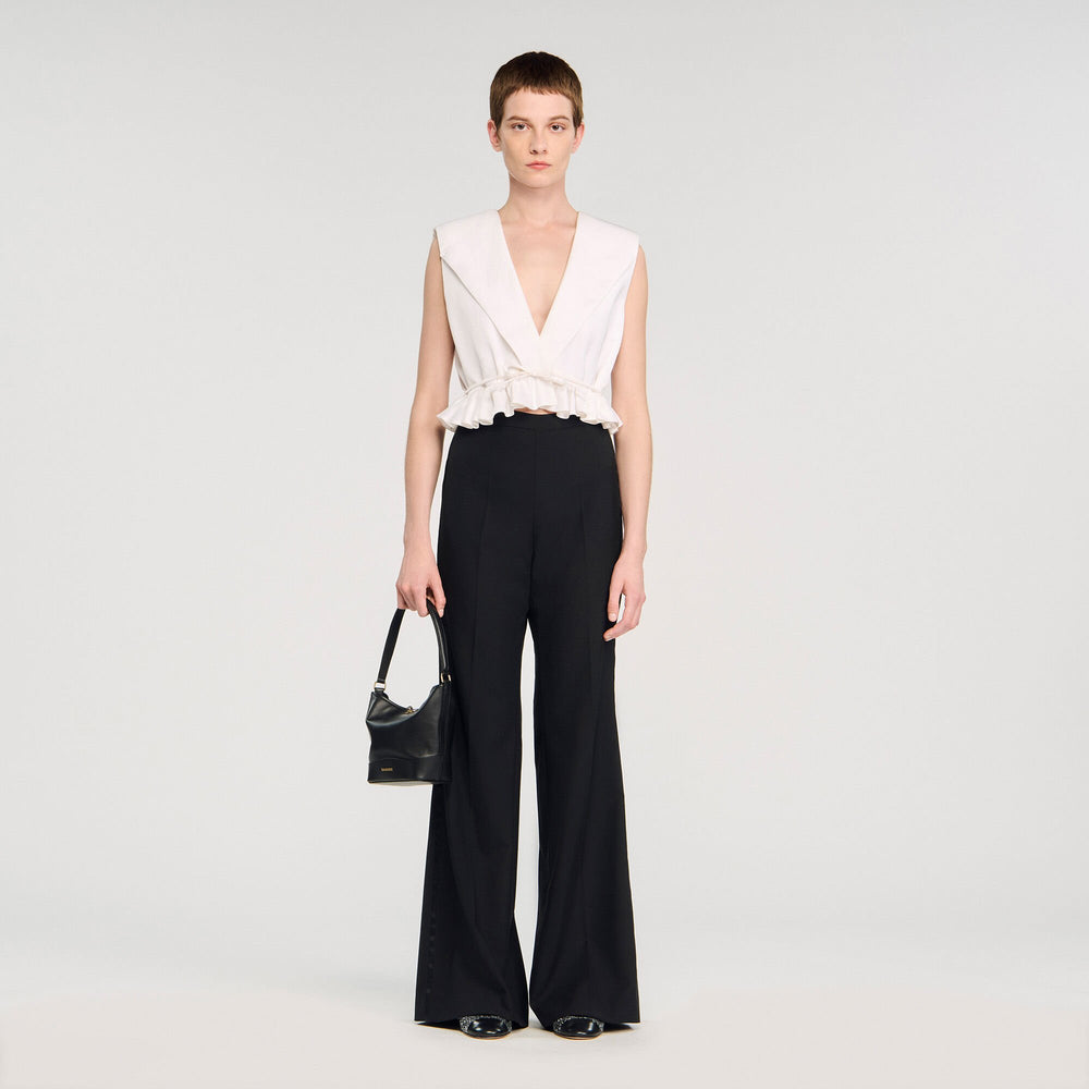 Sandro Women Satin stripe suit trousers