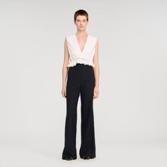 Sandro Women Satin stripe suit trousers