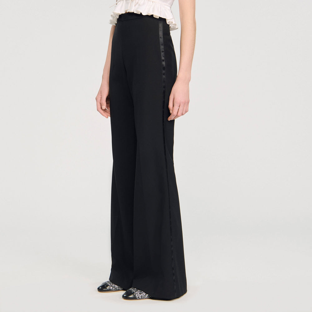 Sandro Women Satin stripe suit trousers