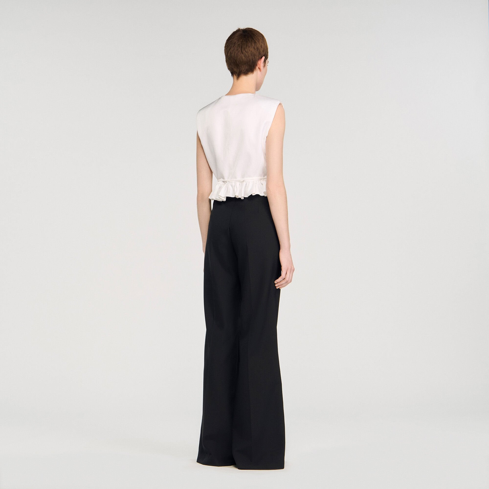 Sandro Women Satin stripe suit trousers