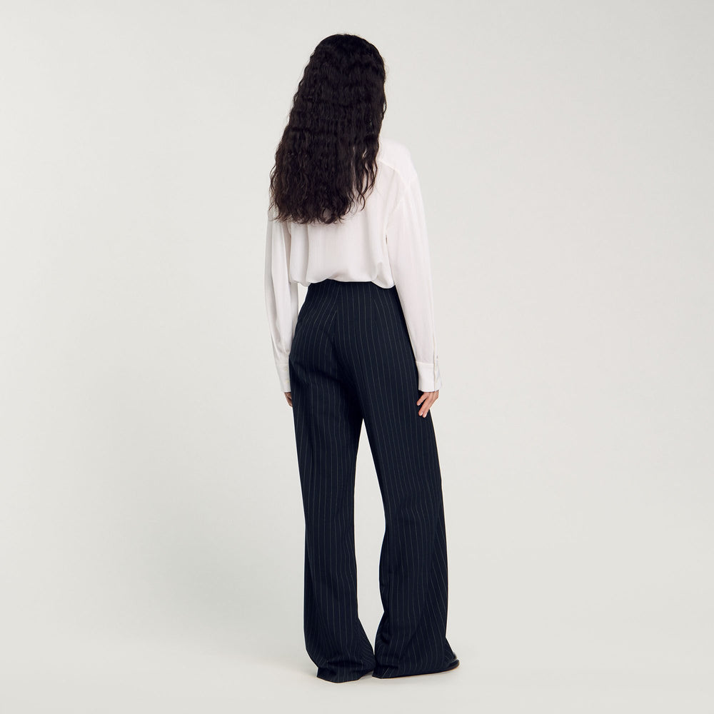 Sandro Women Chalk-striped trousers