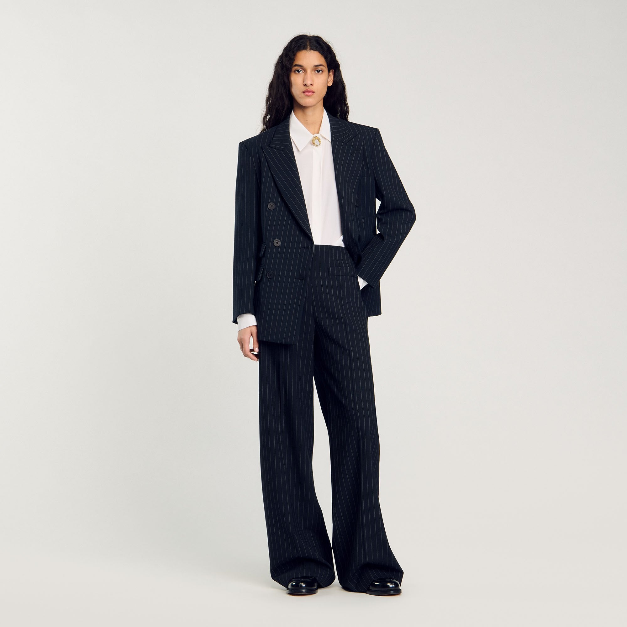 Sandro Women Chalk-striped trousers