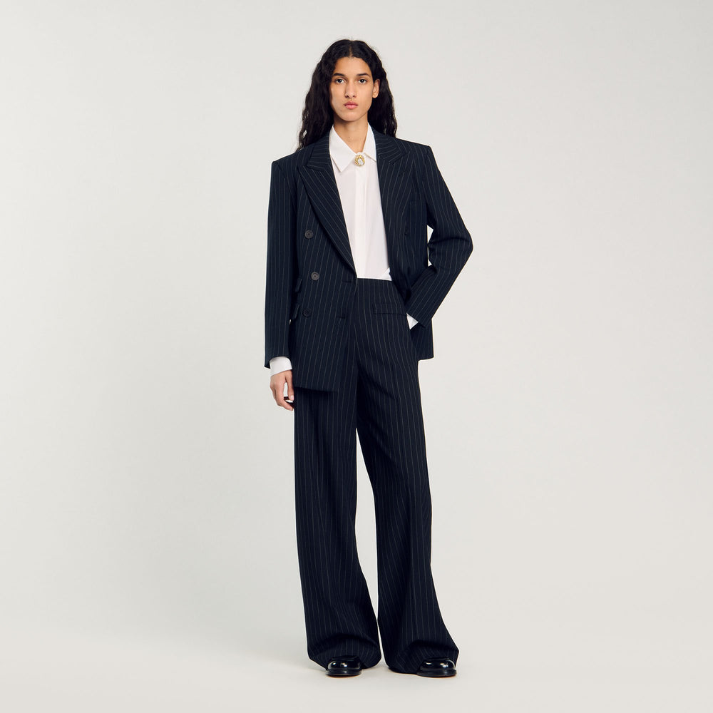 Sandro Women Chalk-striped trousers