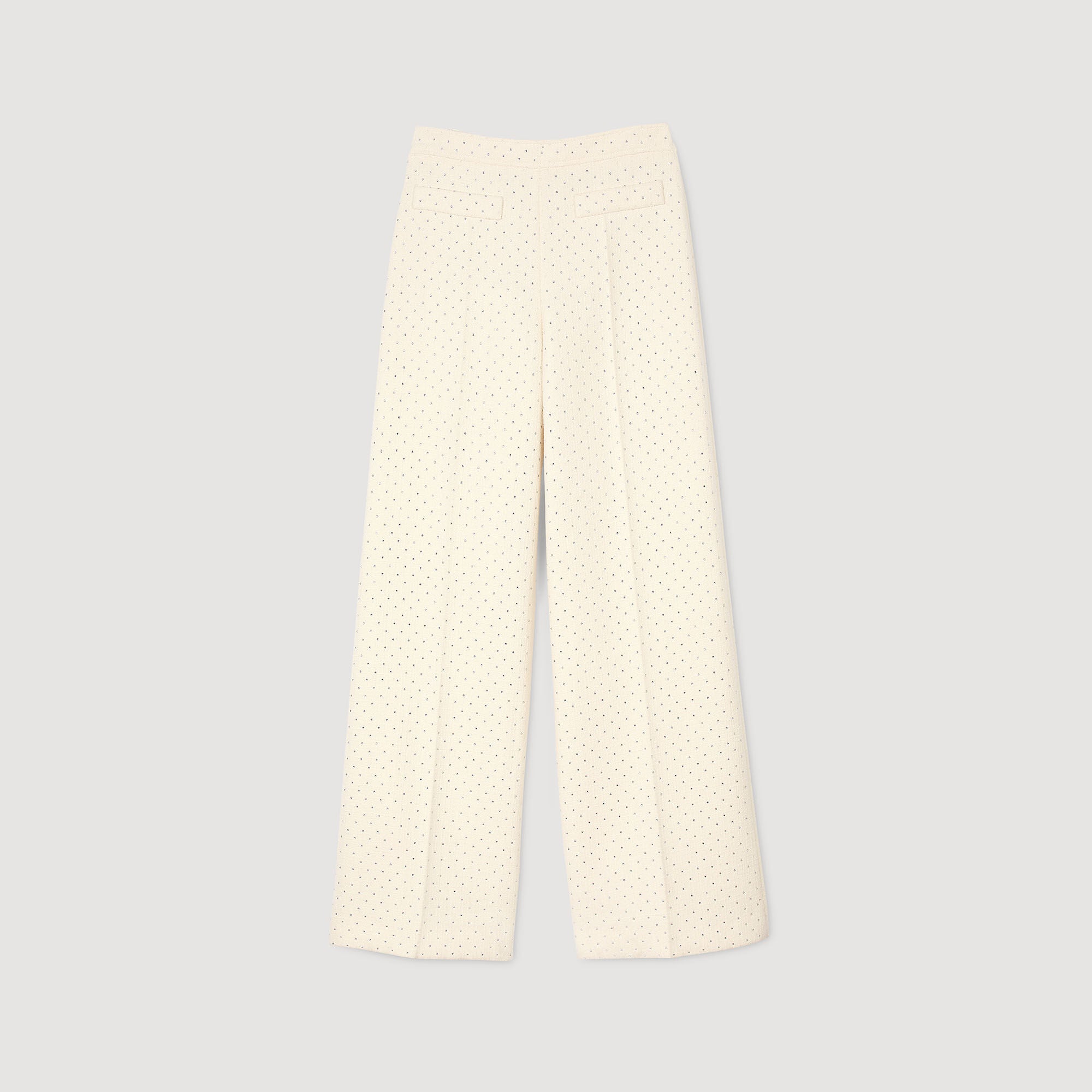 Sandro Women Tweed rhinestone-covered trousers