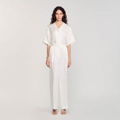 Sandro Women Jacquard flowers trousers
