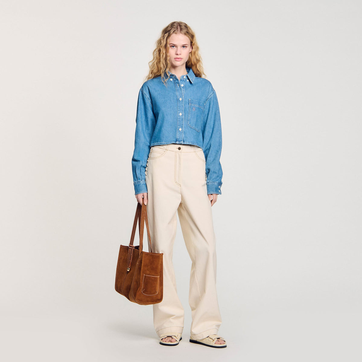 Sandro Women Lace-up jeans