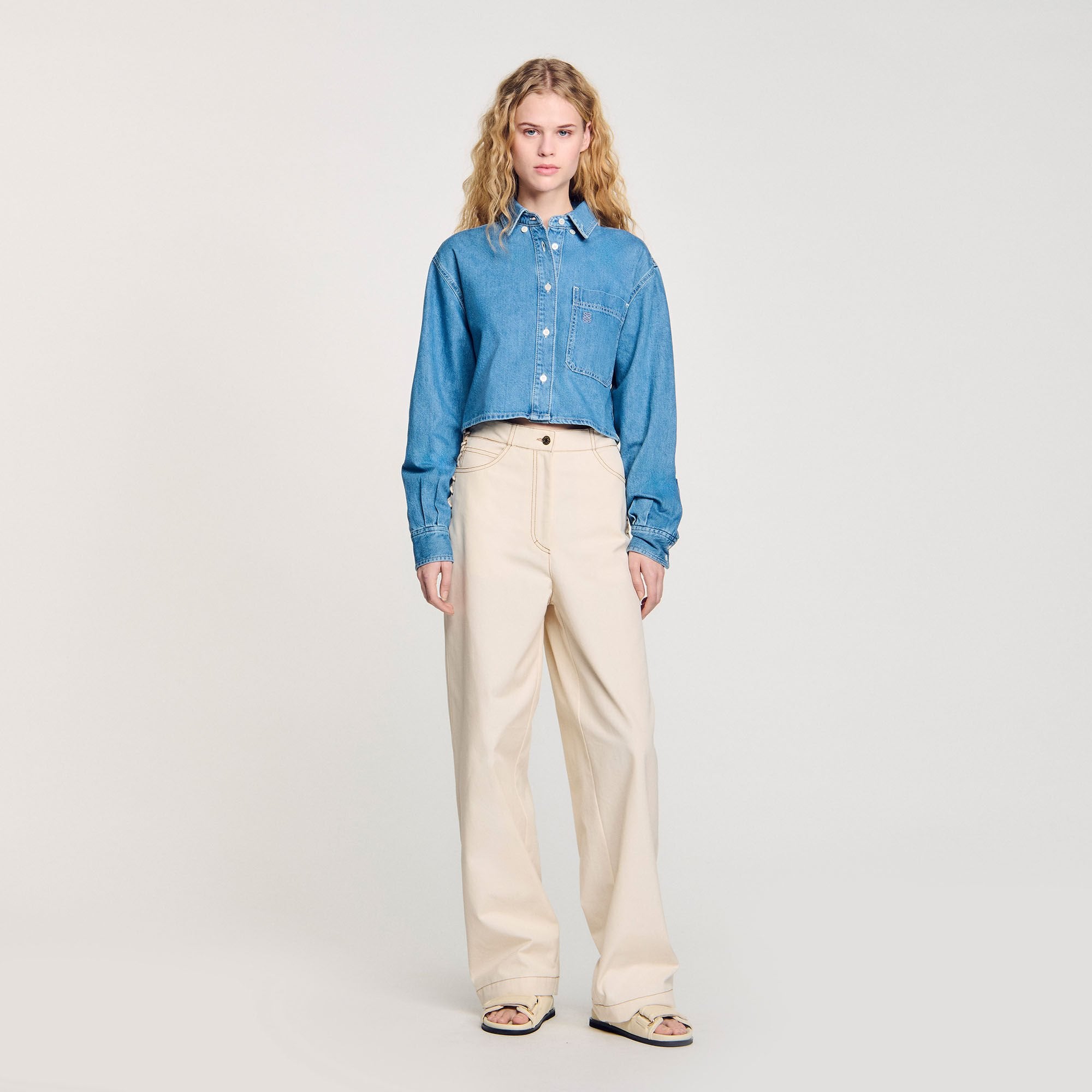 Sandro Women Lace-up jeans