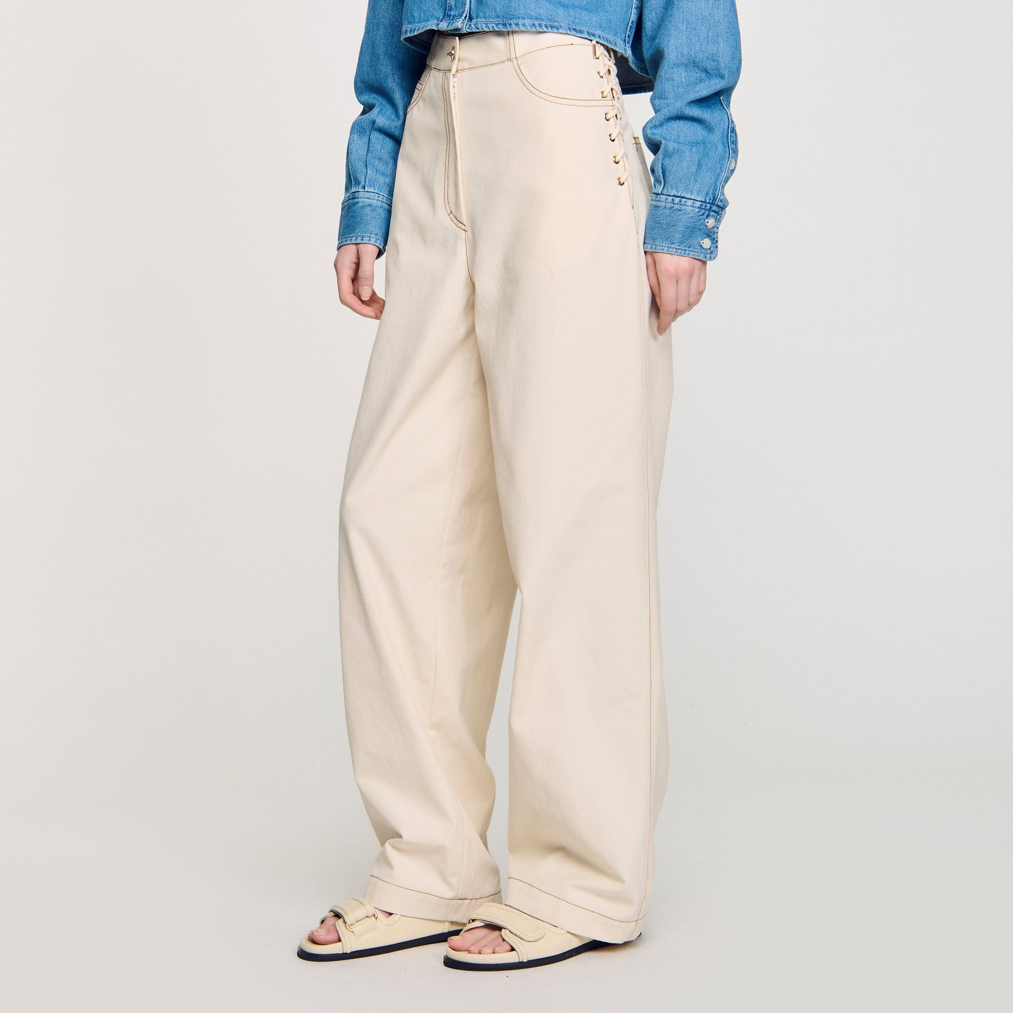 Sandro Women Lace-up jeans