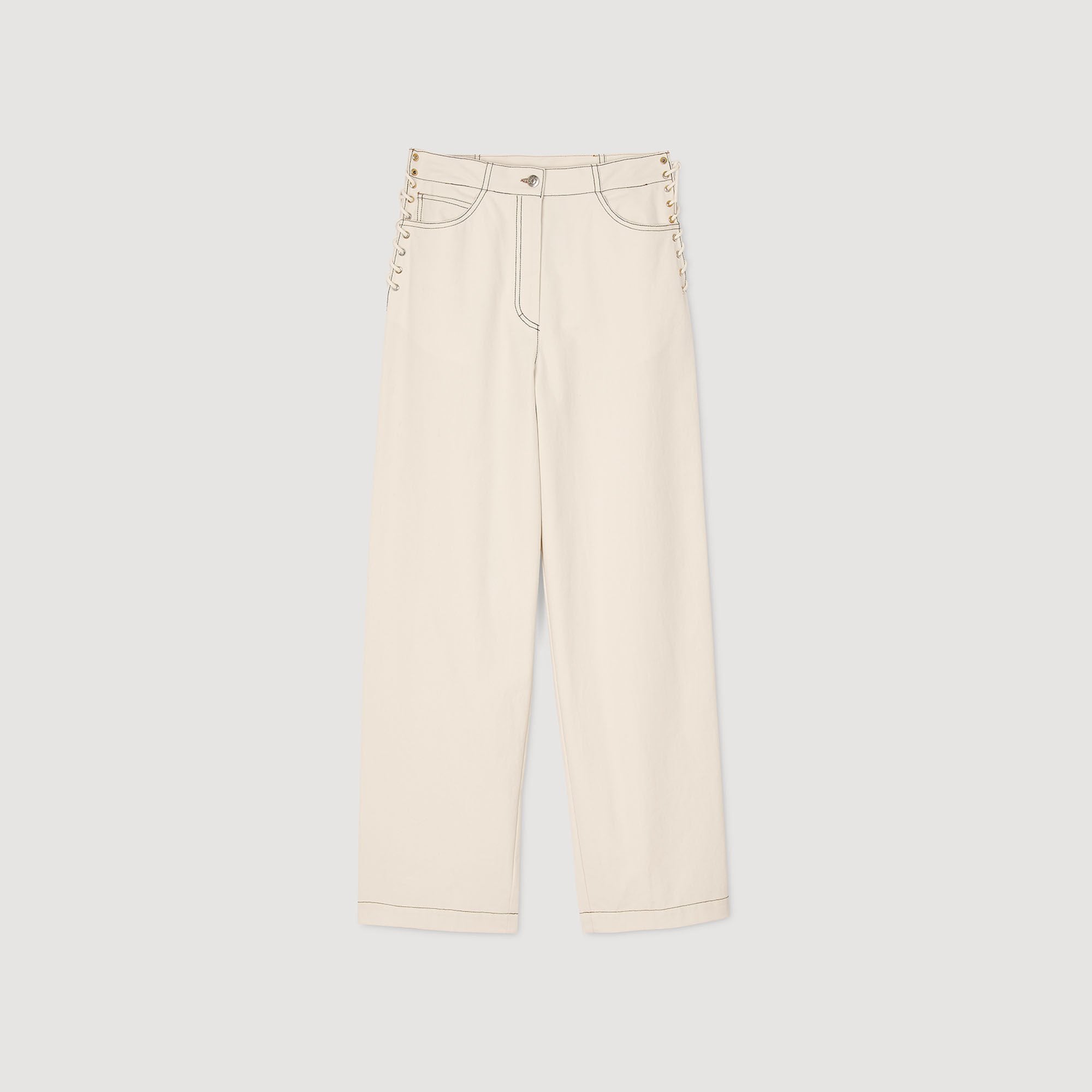 Sandro Women Lace-up jeans