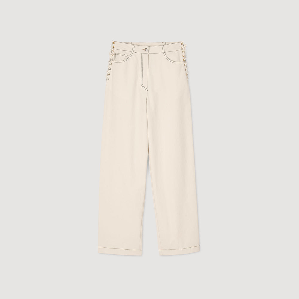Sandro Women Lace-up jeans