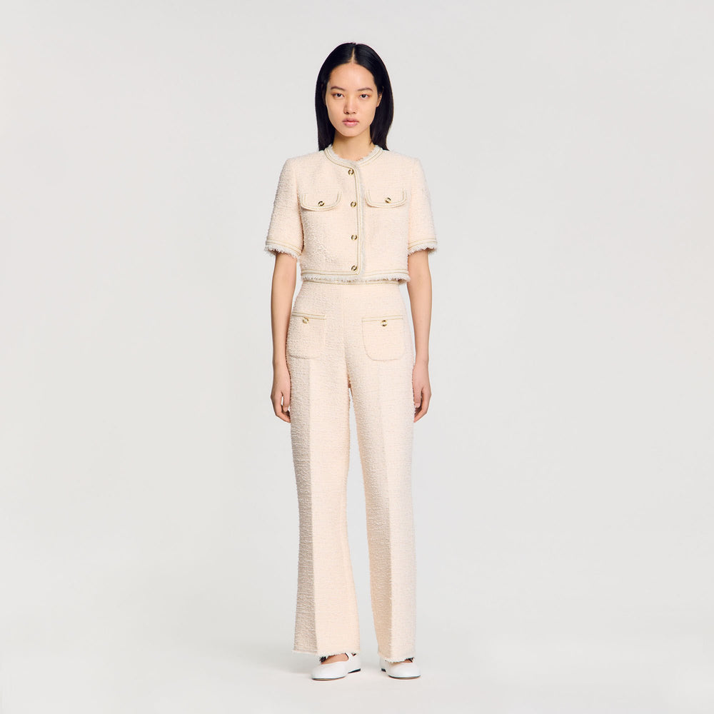 Sandro Women Decorative tweed trousers