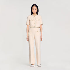 Sandro Women Decorative tweed trousers