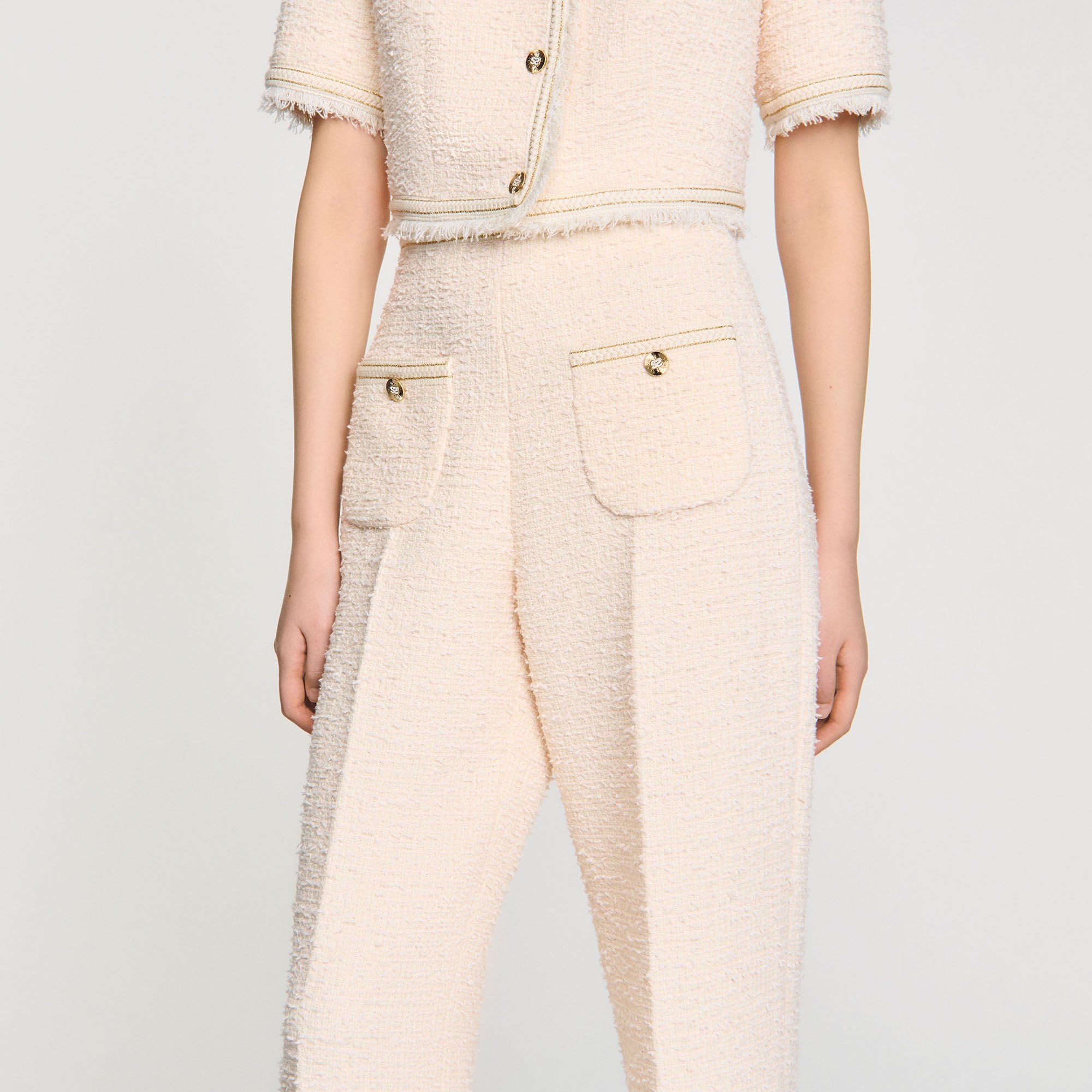 Sandro Women Decorative tweed trousers