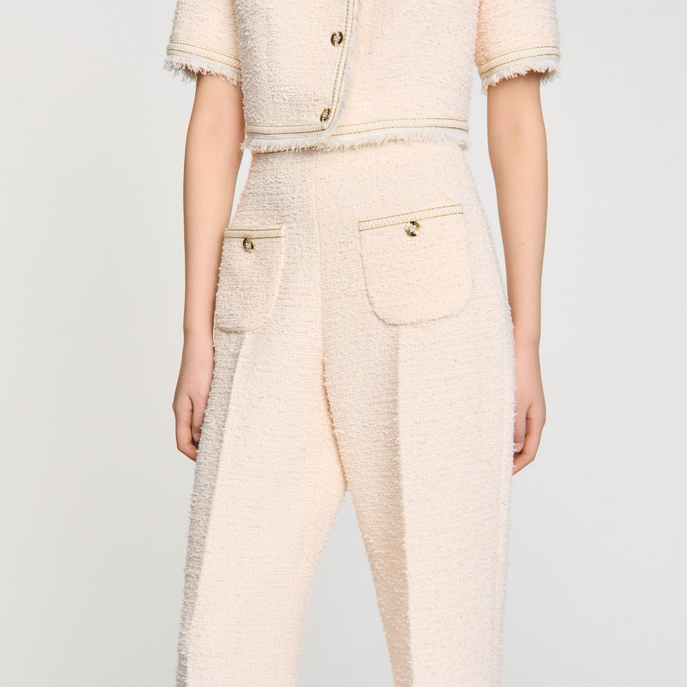 Sandro Women Decorative tweed trousers