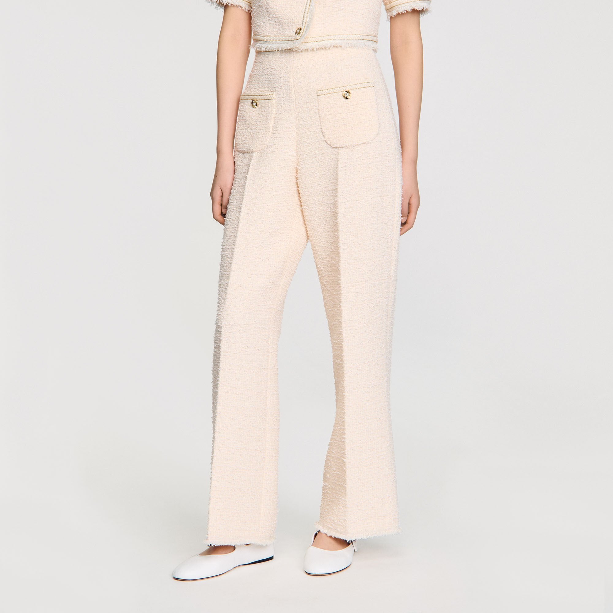 Sandro Women Decorative tweed trousers