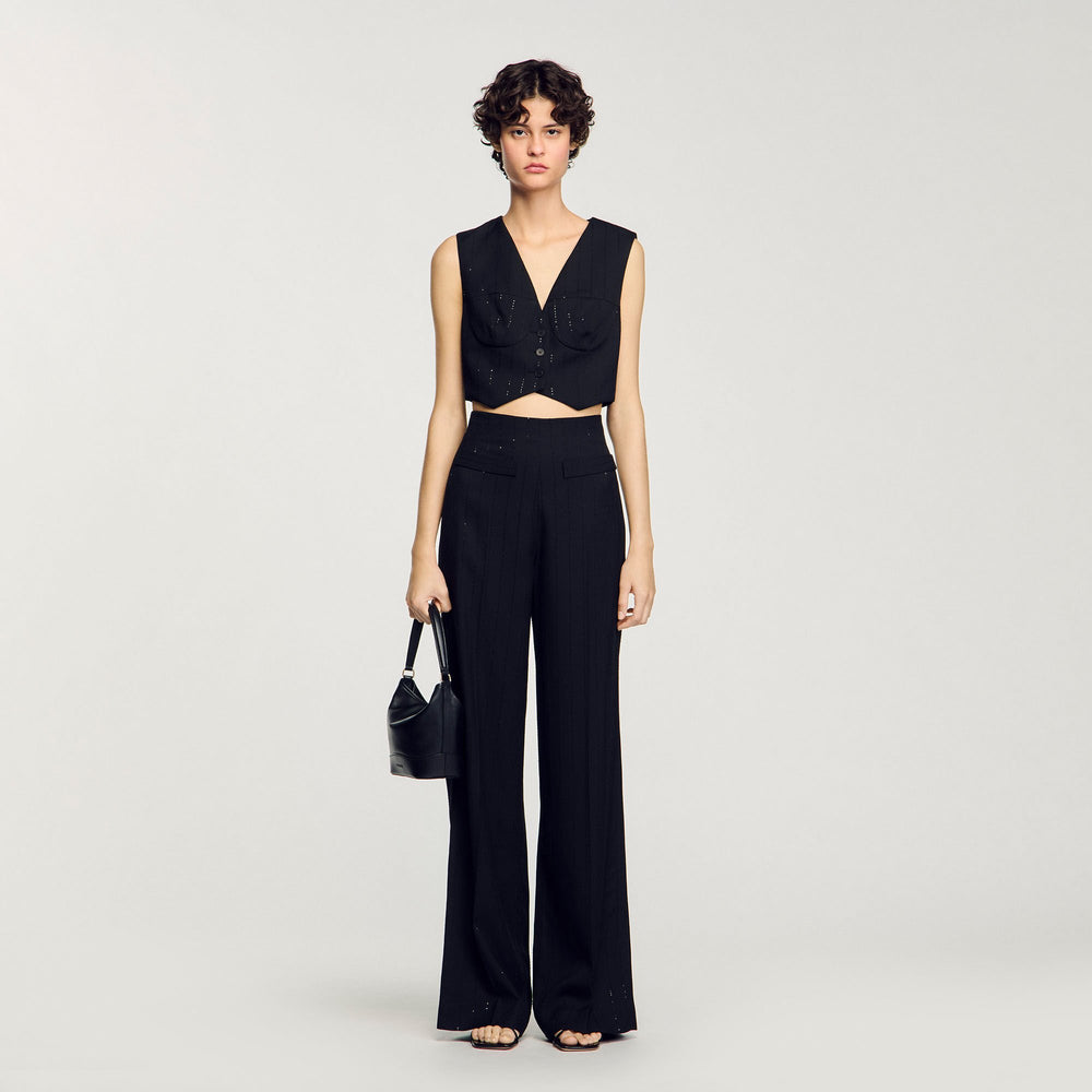 Sandro Women Sequinned suit trousers