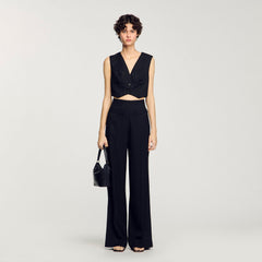 Sandro Women Sequinned suit trousers