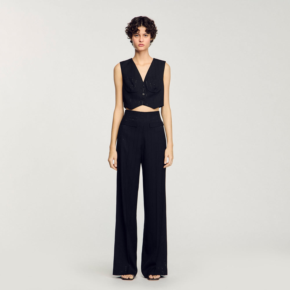 Sandro Women Sequinned suit trousers