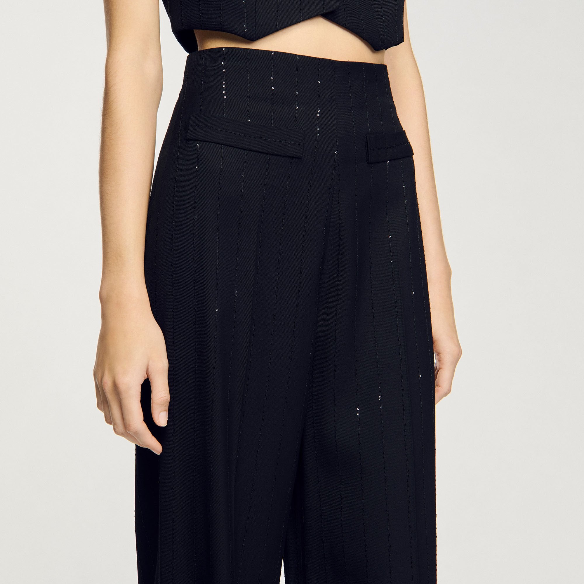 Sandro Women Sequinned suit trousers