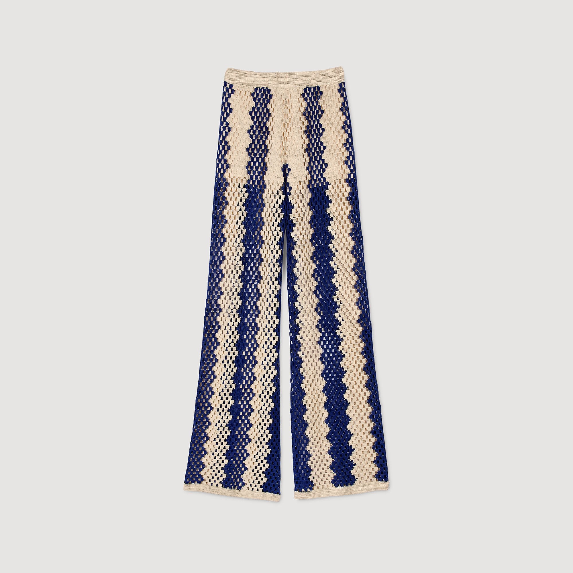 Sandro Women Two-tone open weave pants