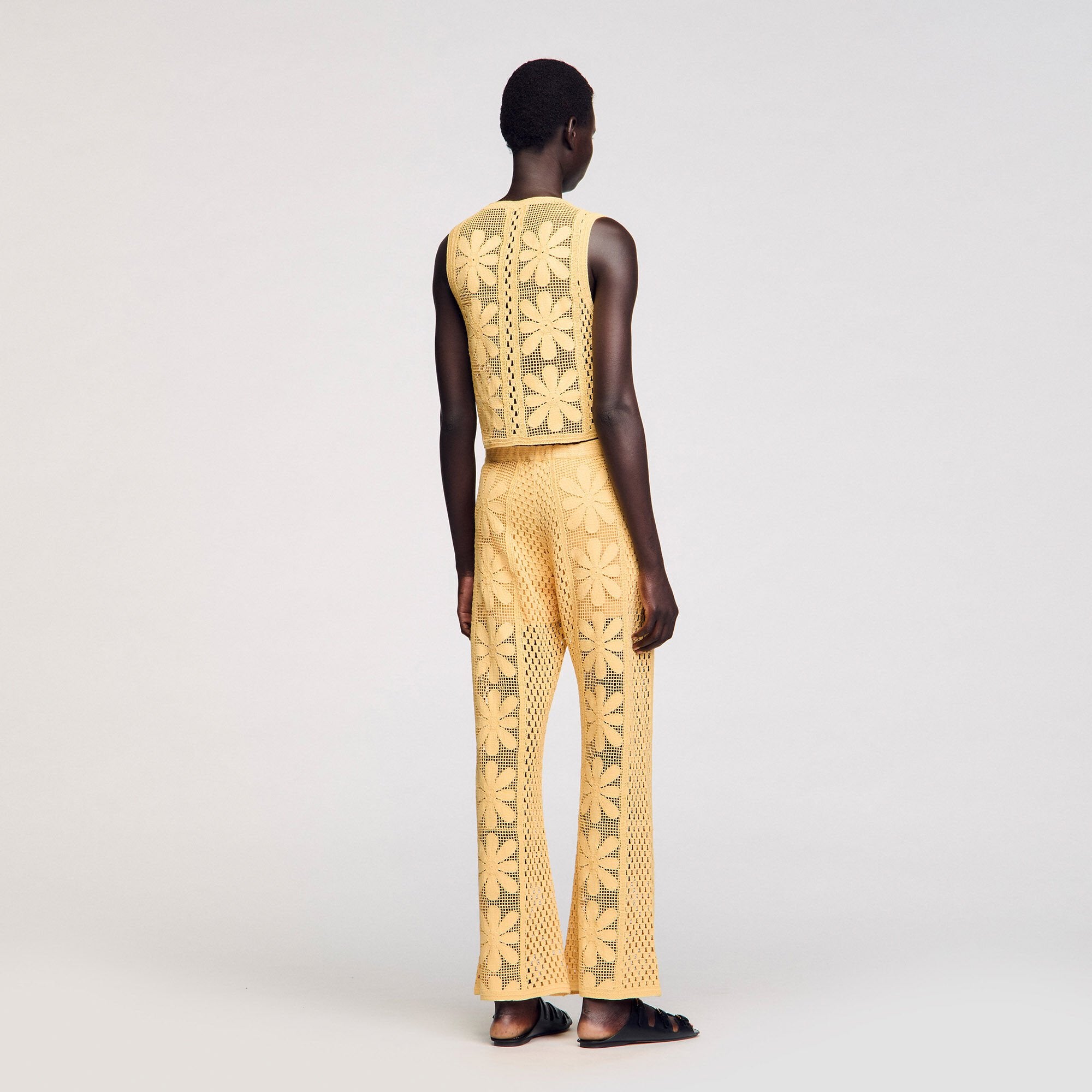 Sandro Women Crochet straight-leg trousers