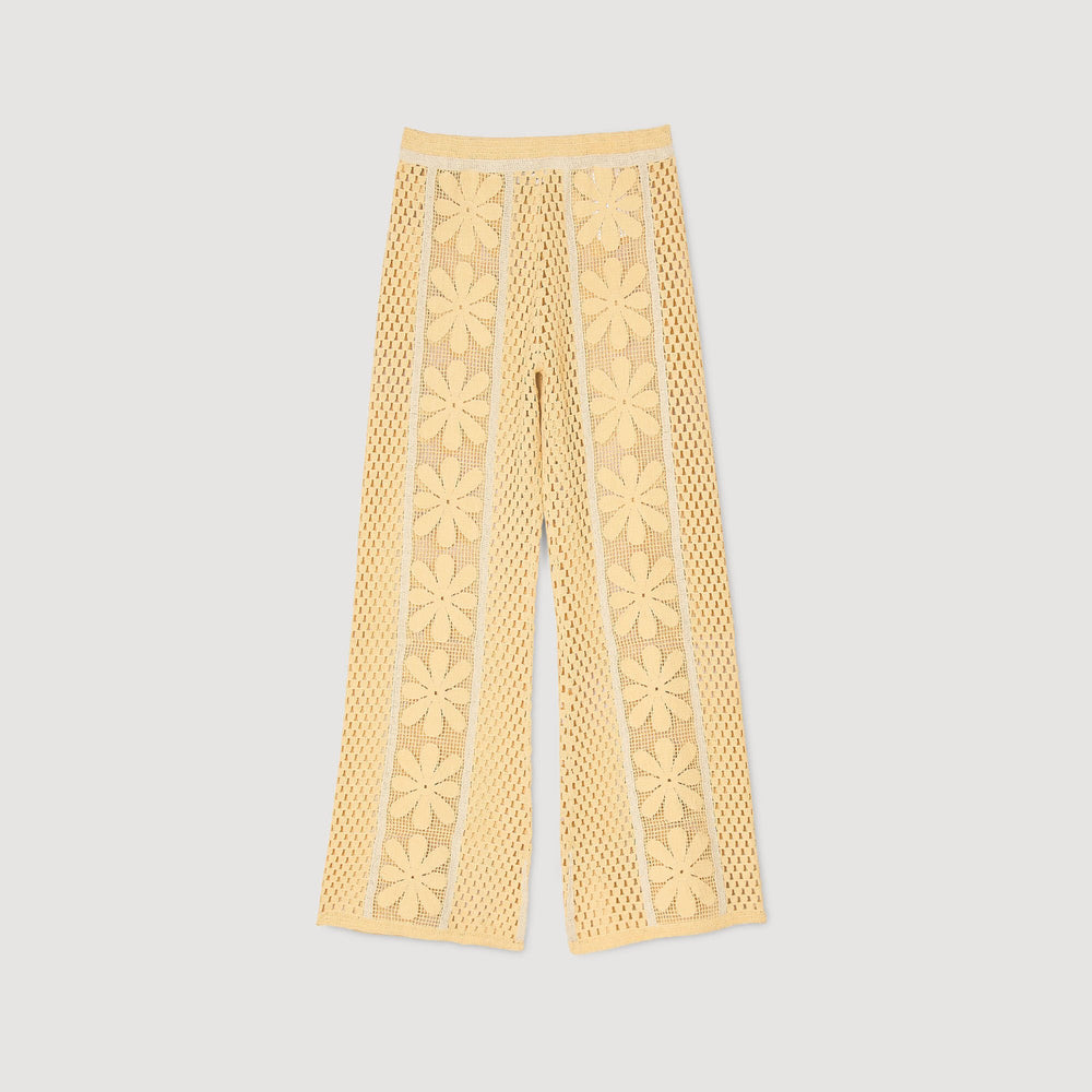 Sandro Women Crochet straight-leg trousers
