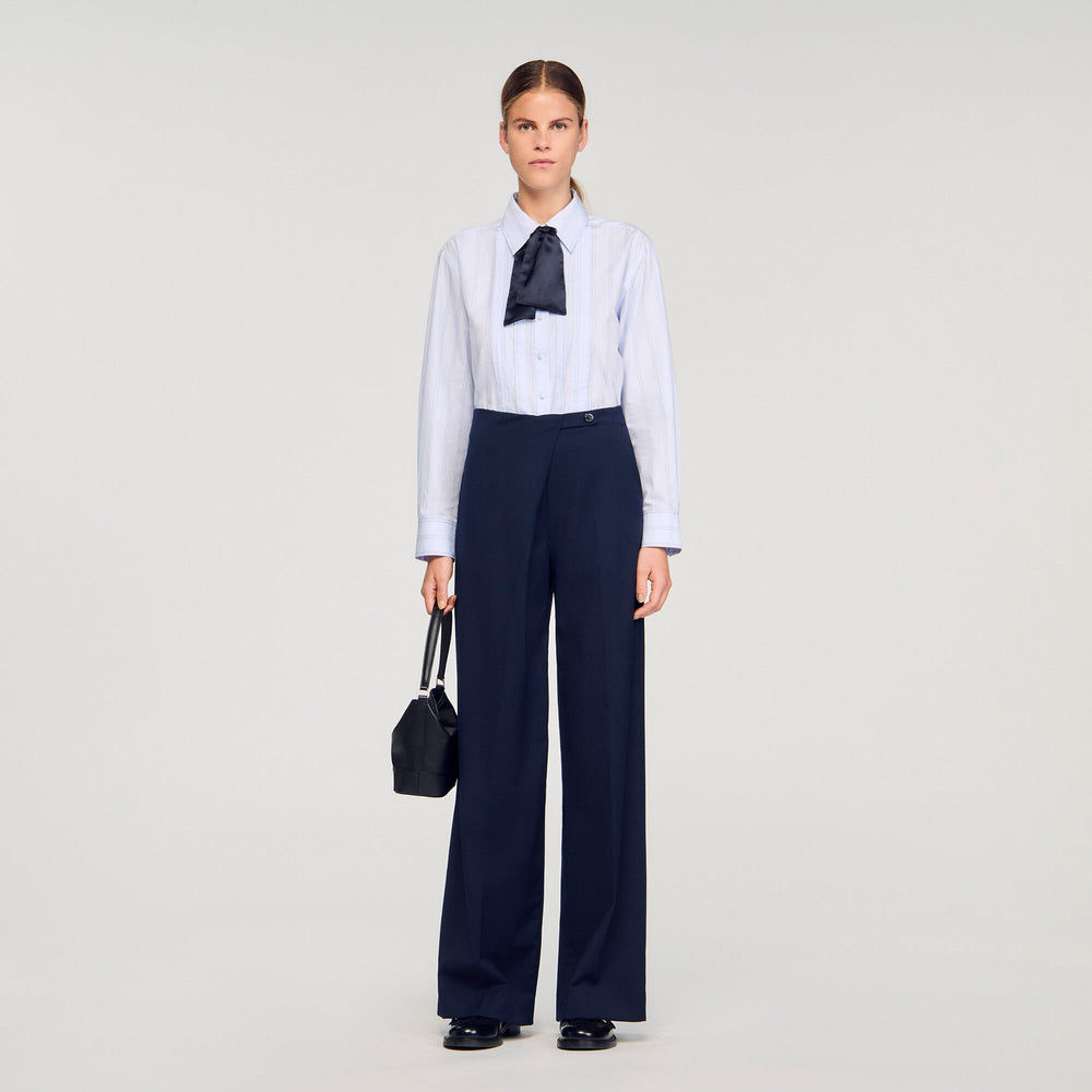 Sandro Women Asymmetric straight-leg trousers