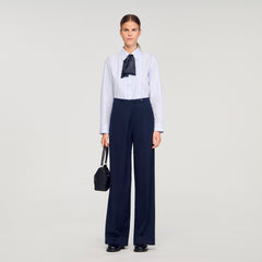 Sandro Women Asymmetric straight-leg trousers