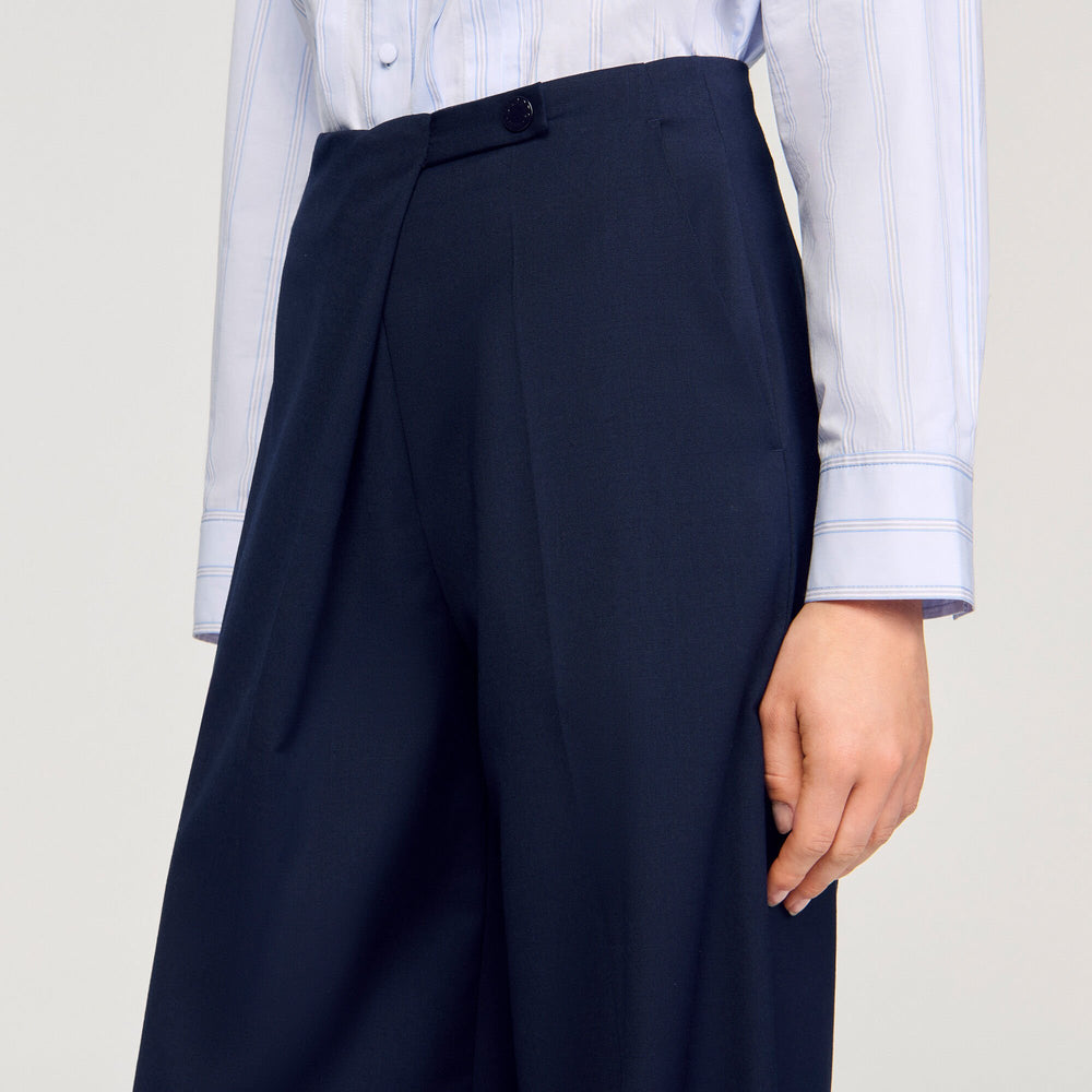 Sandro Women Asymmetric straight-leg trousers