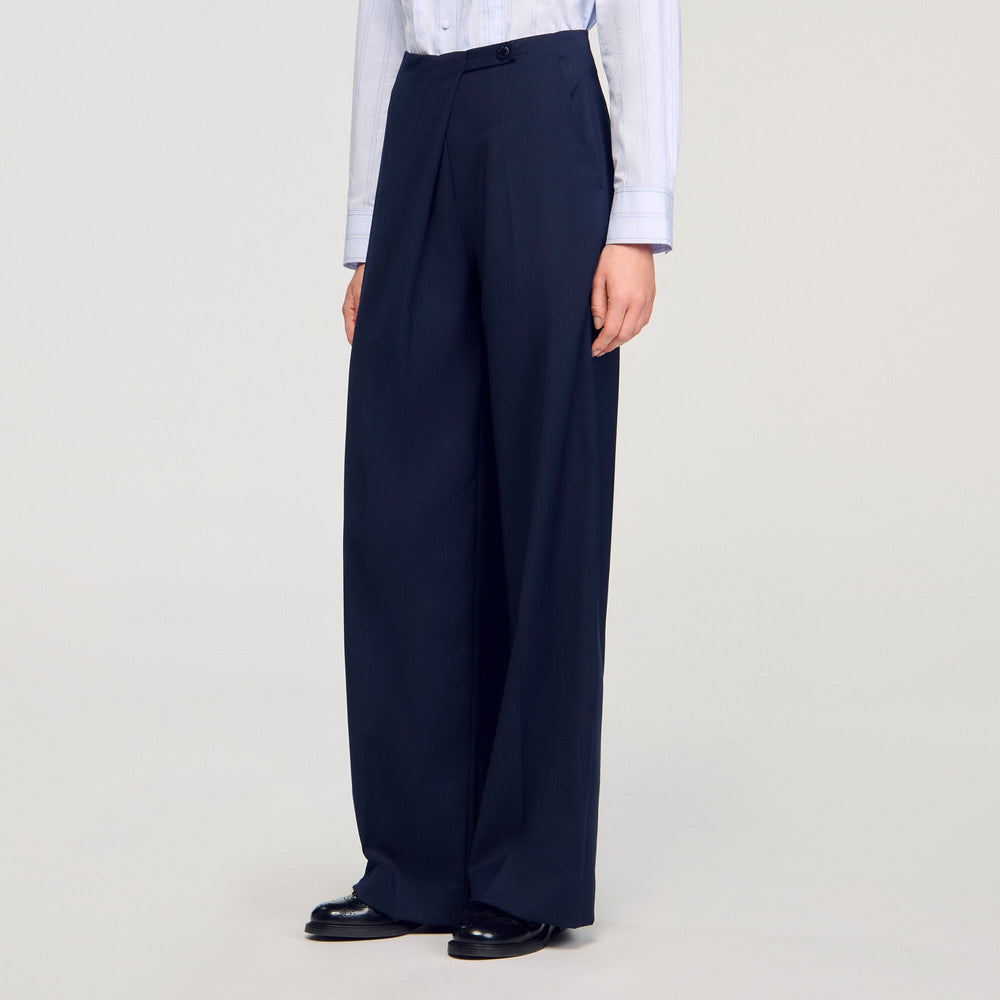 Sandro Women Asymmetric straight-leg trousers
