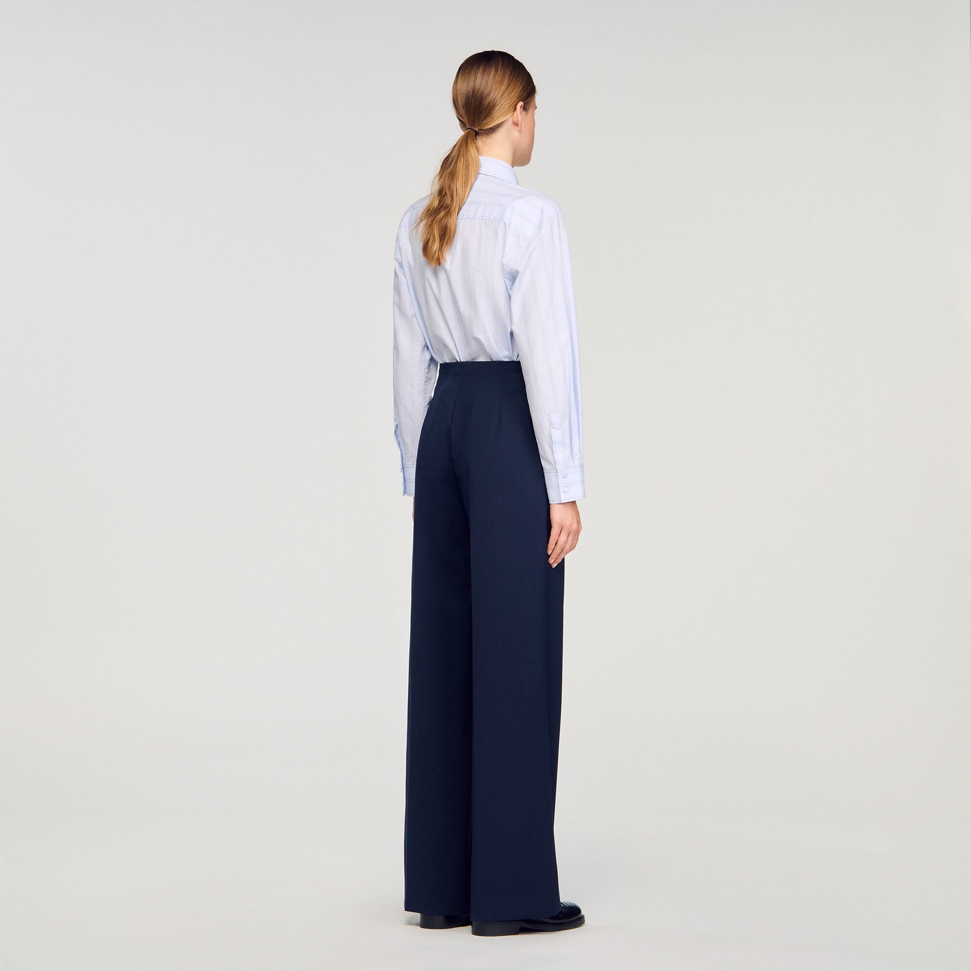 Sandro Women Asymmetric straight-leg trousers