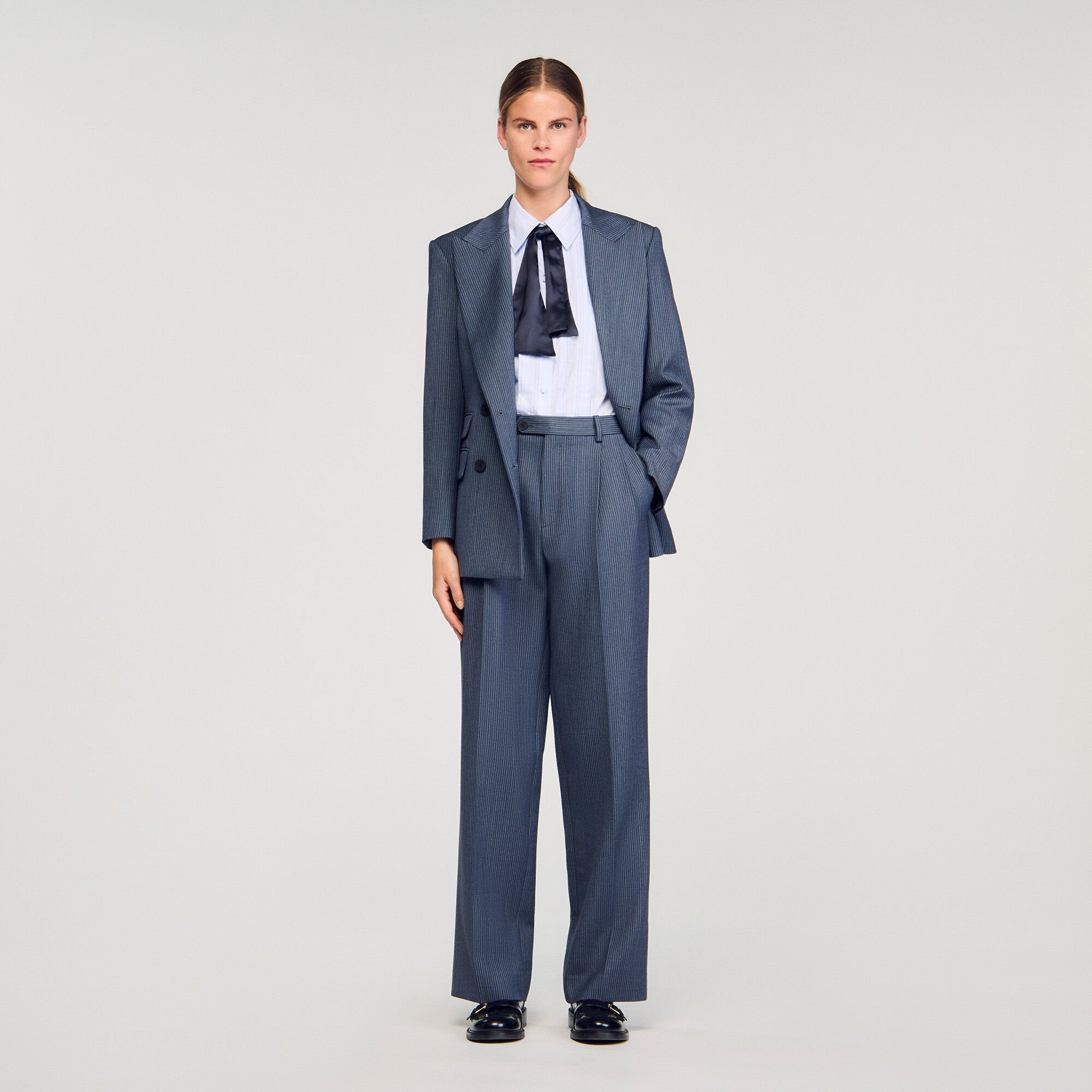 Sandro Women Striped wide-leg trousers