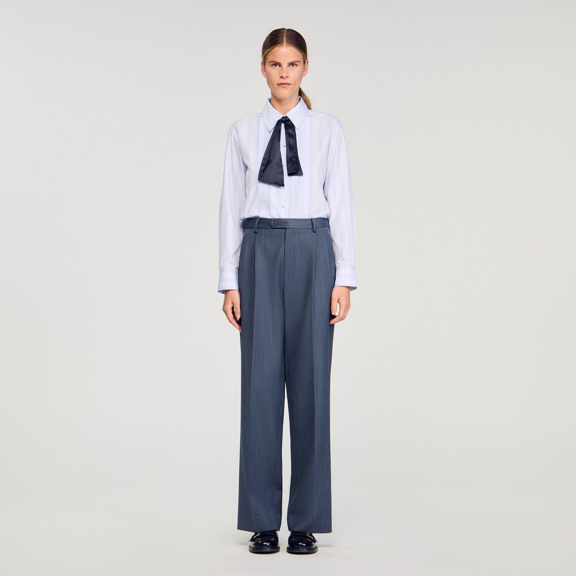 Sandro Women Striped wide-leg trousers