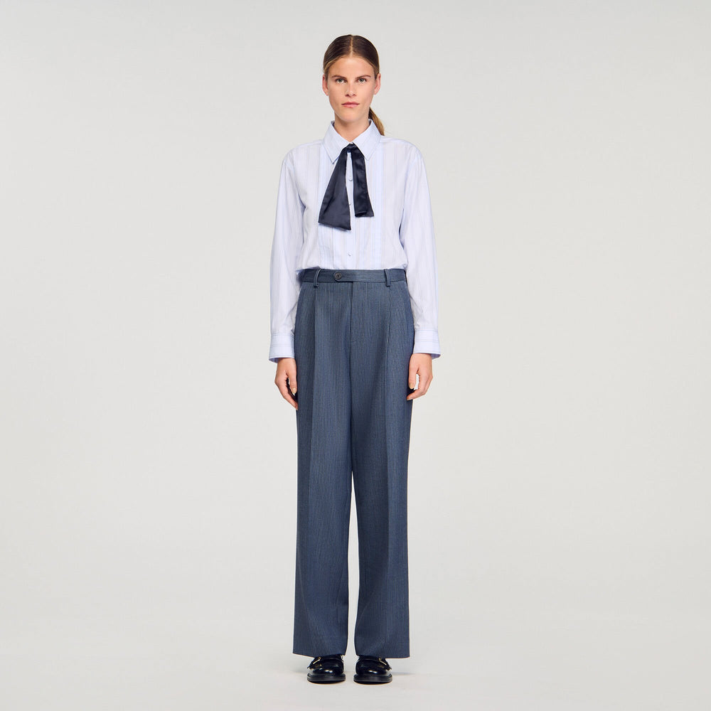 Sandro Women Striped wide-leg trousers