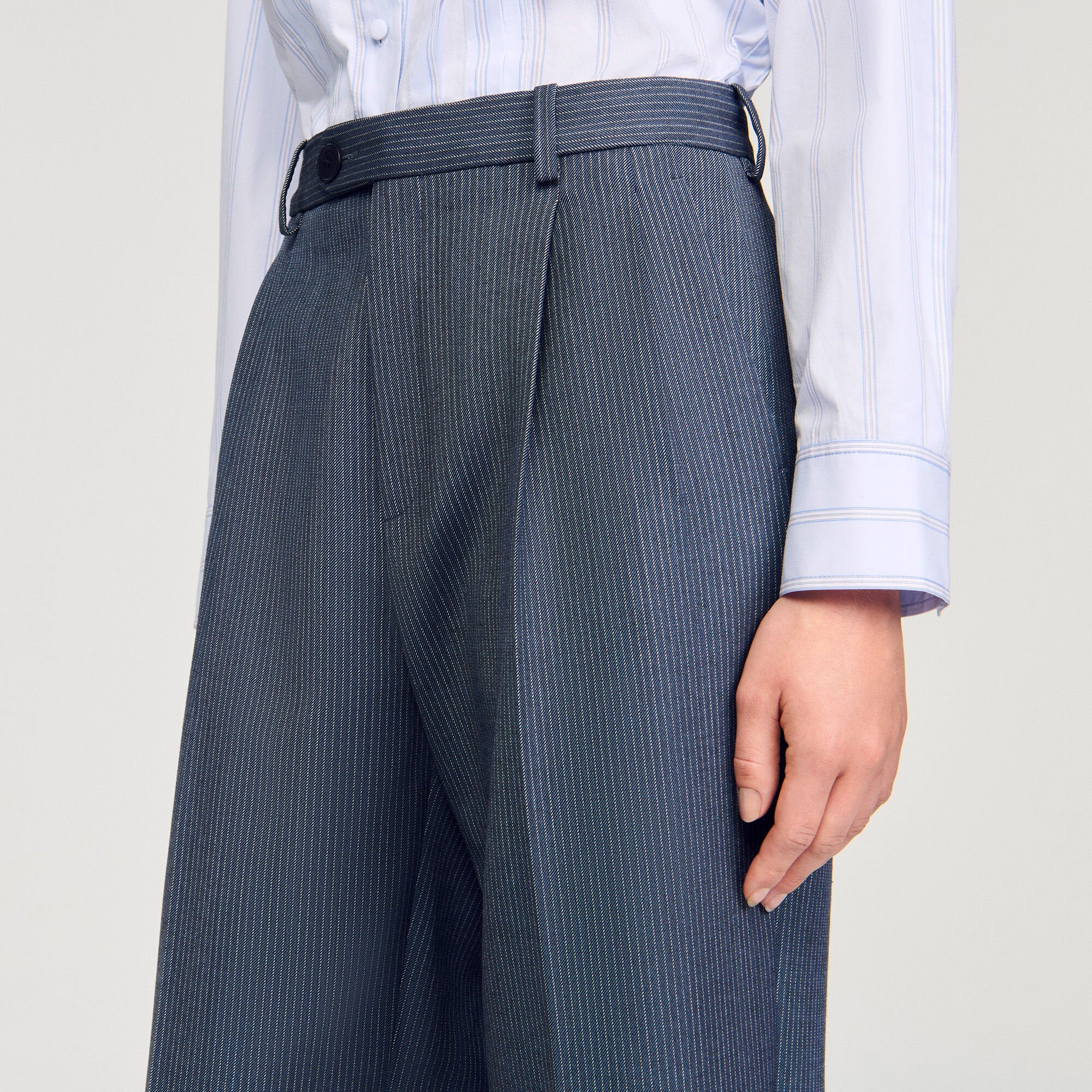 Sandro Women Striped wide-leg trousers