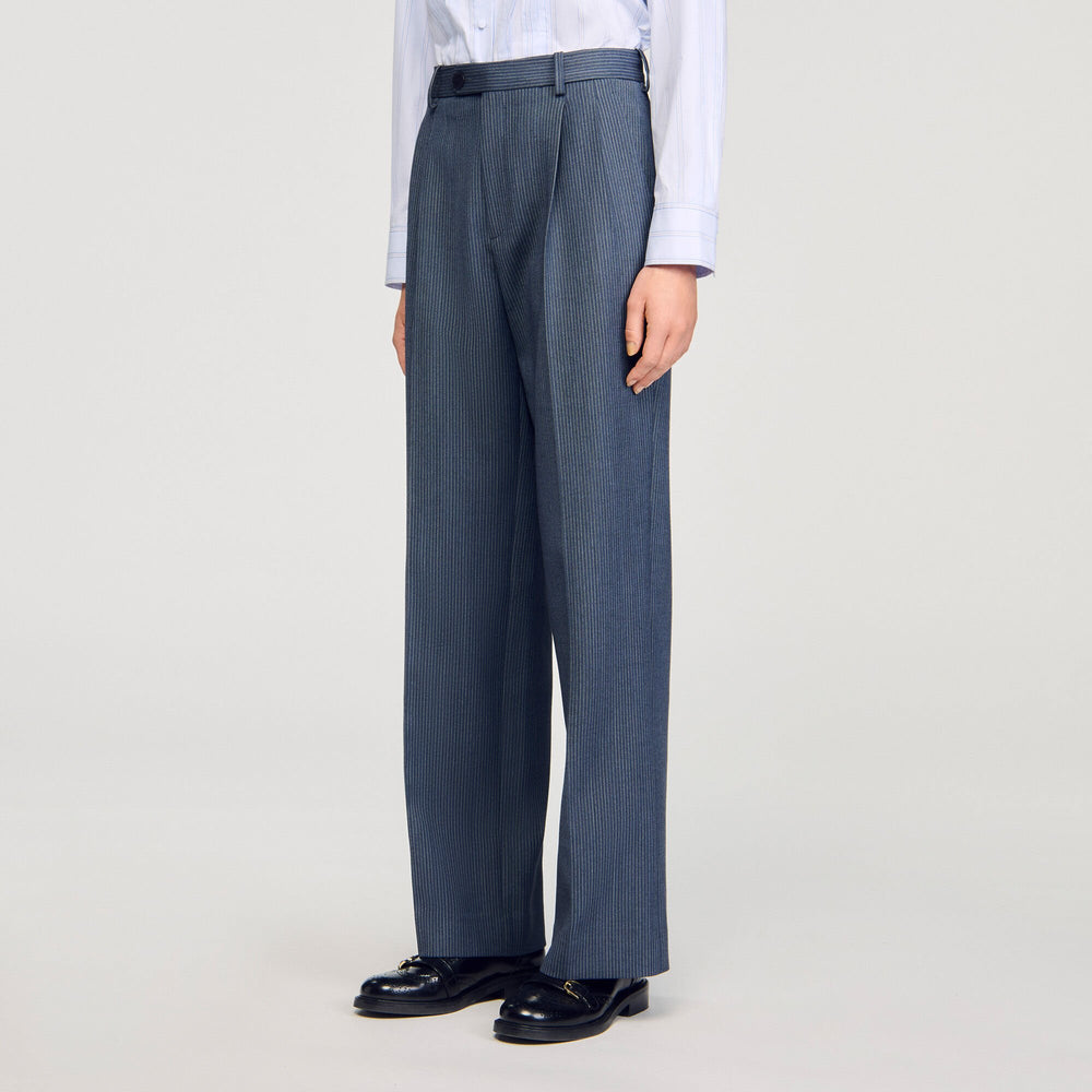 Sandro Women Striped wide-leg trousers