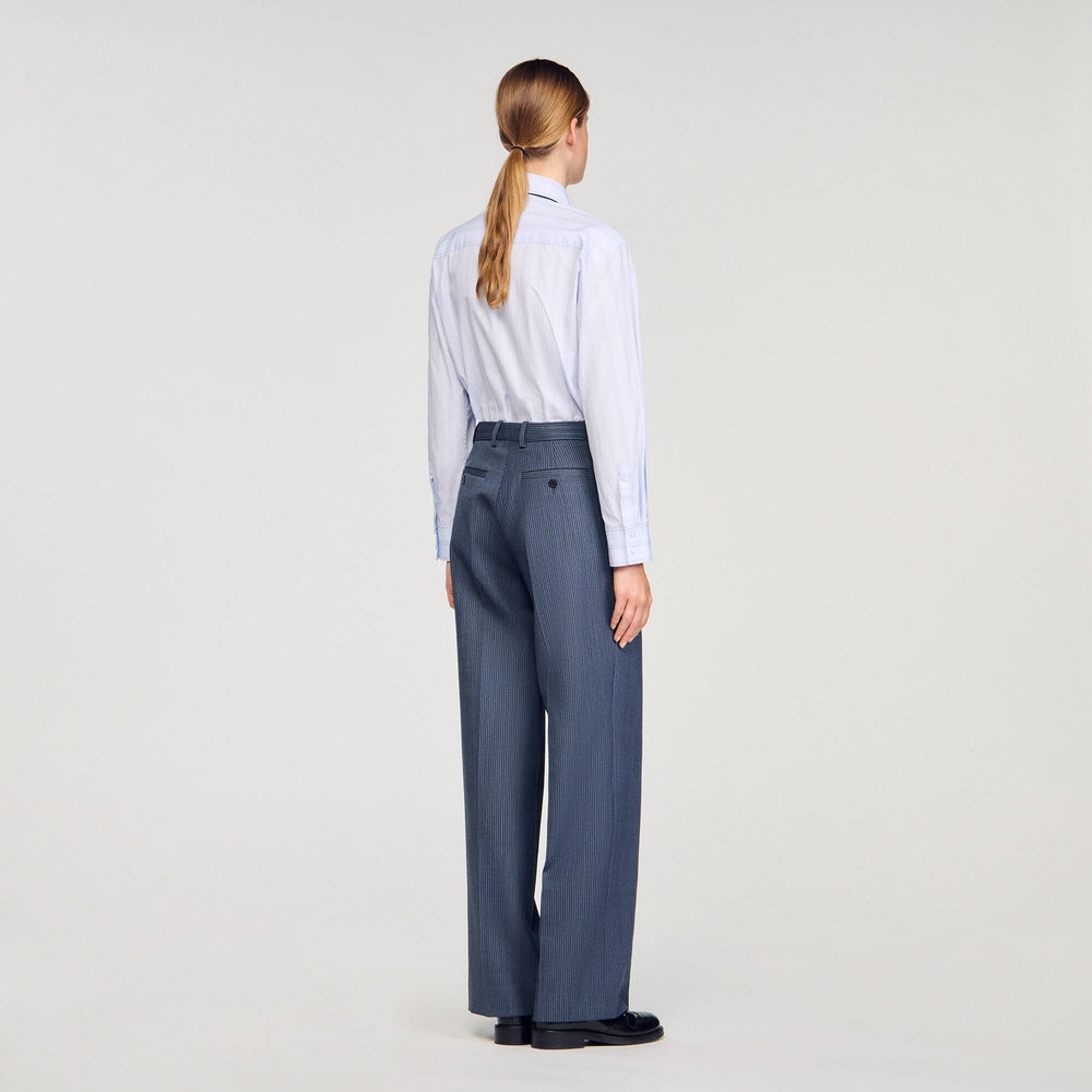Sandro Women Striped wide-leg trousers