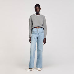 Sandro Women Contrast collar sweater