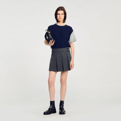 Sandro Women Dual-material knit sweater