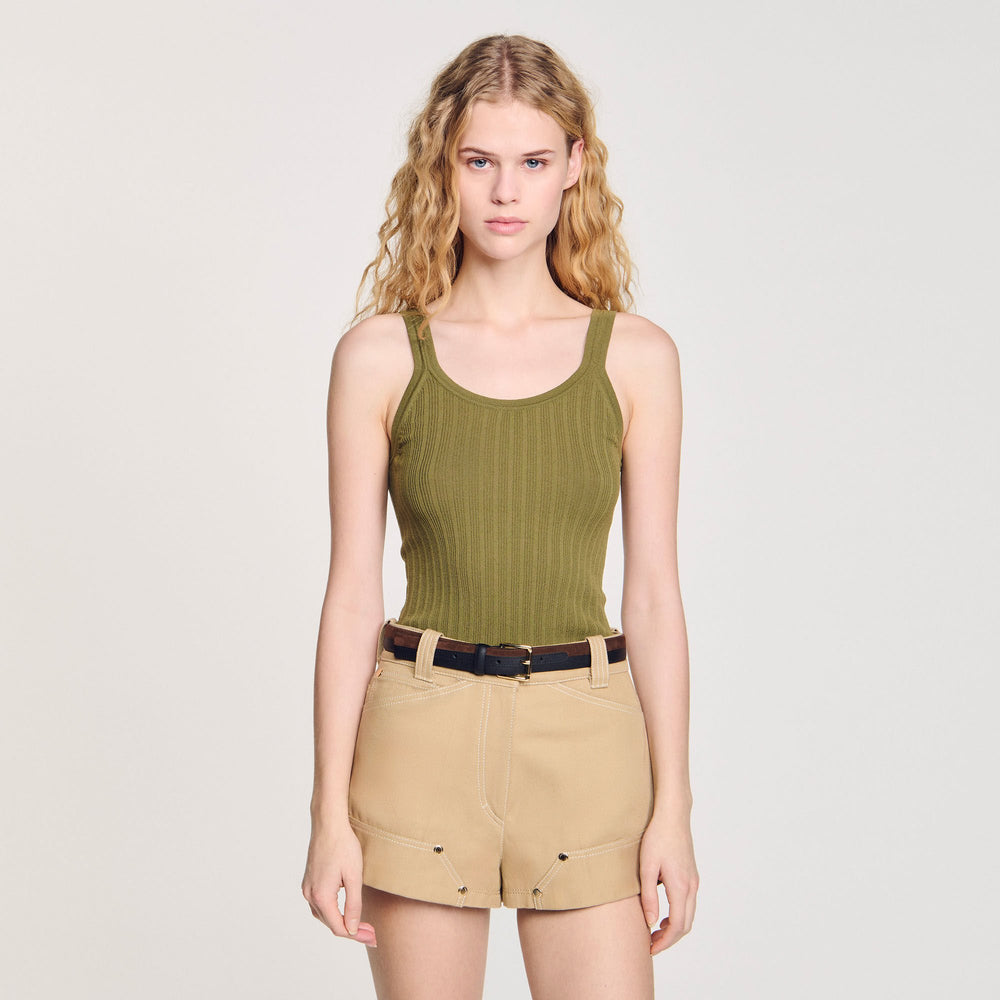 Sandro Women Ribbed vest top