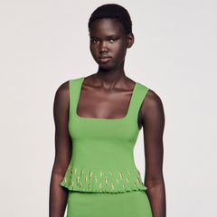 Sandro Women Knit top with charms