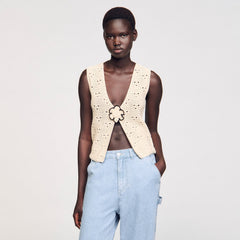 Sandro Women Crochet vest