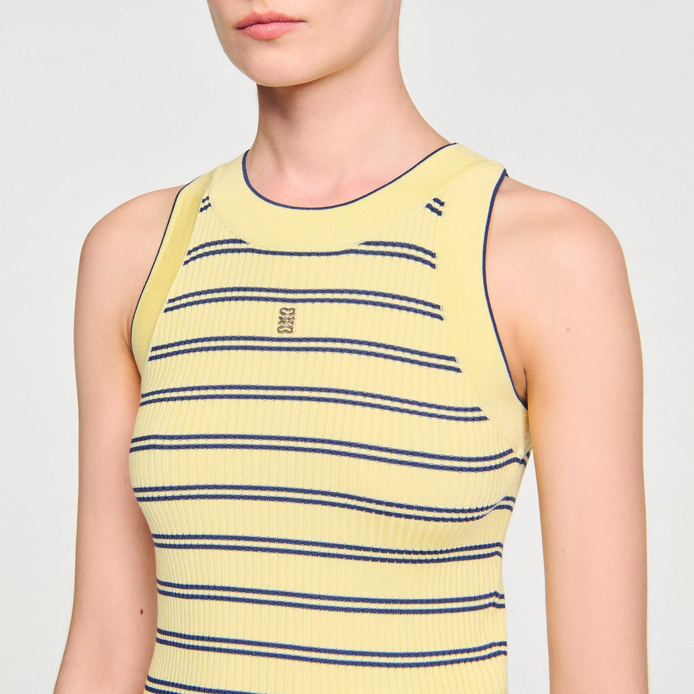 Sandro Women Striped knit vest top