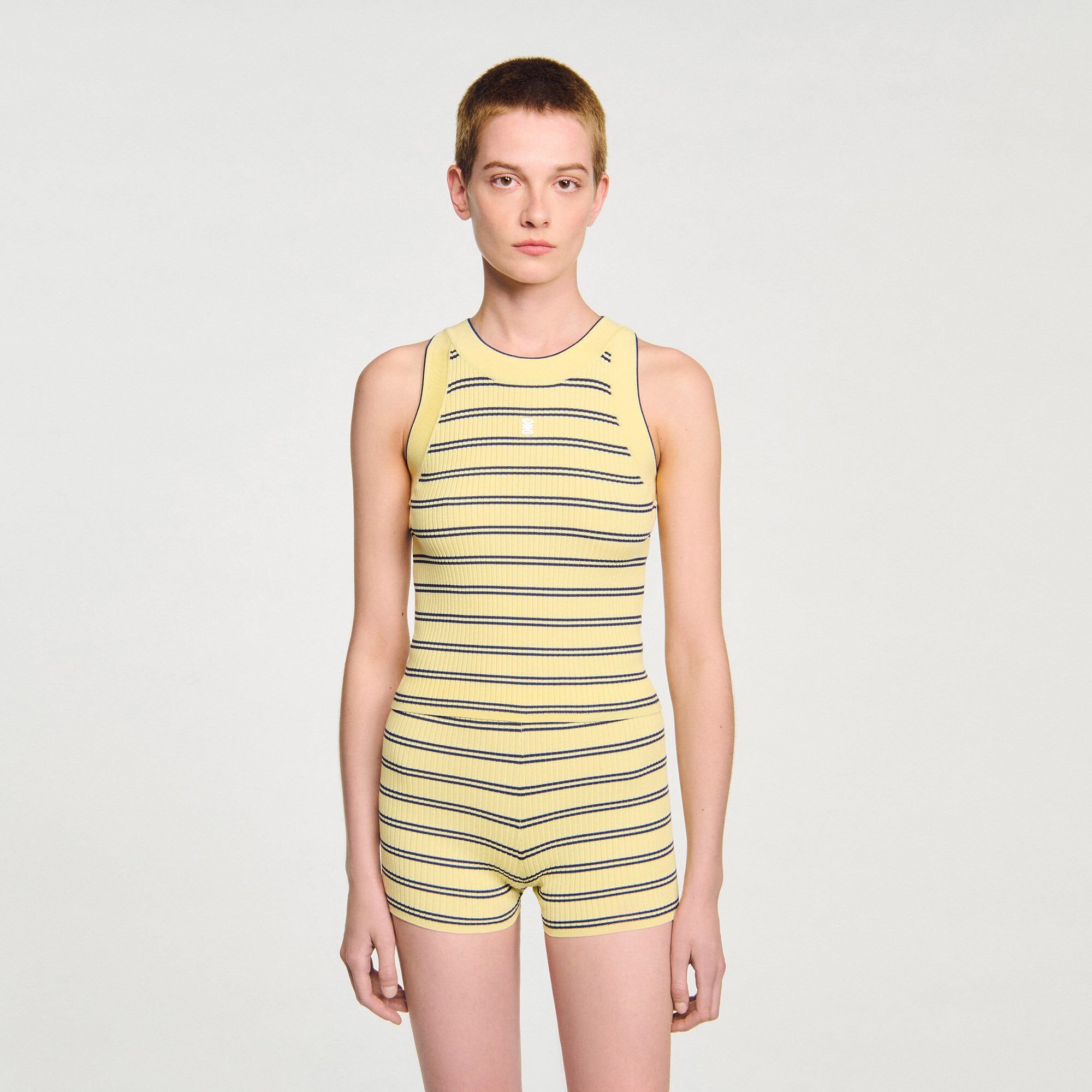 Sandro Women Striped knit vest top
