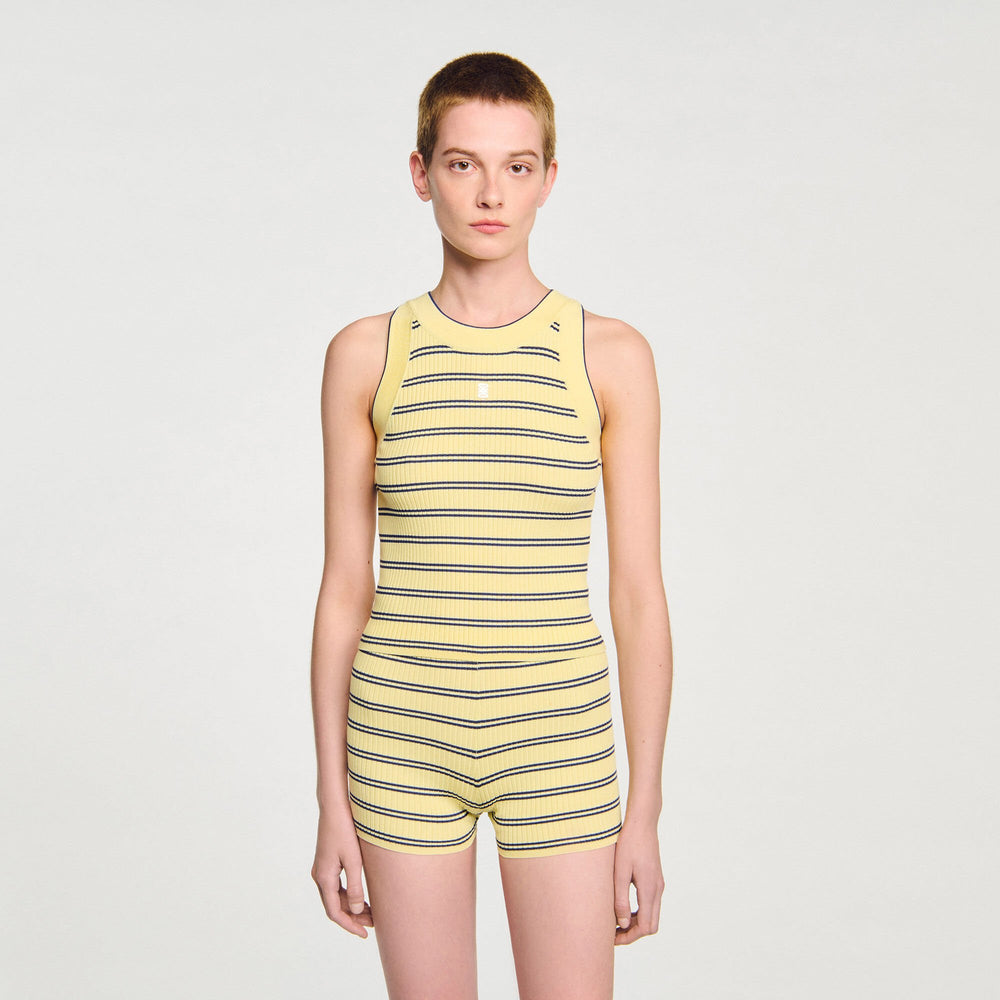 Sandro Women Striped knit vest top