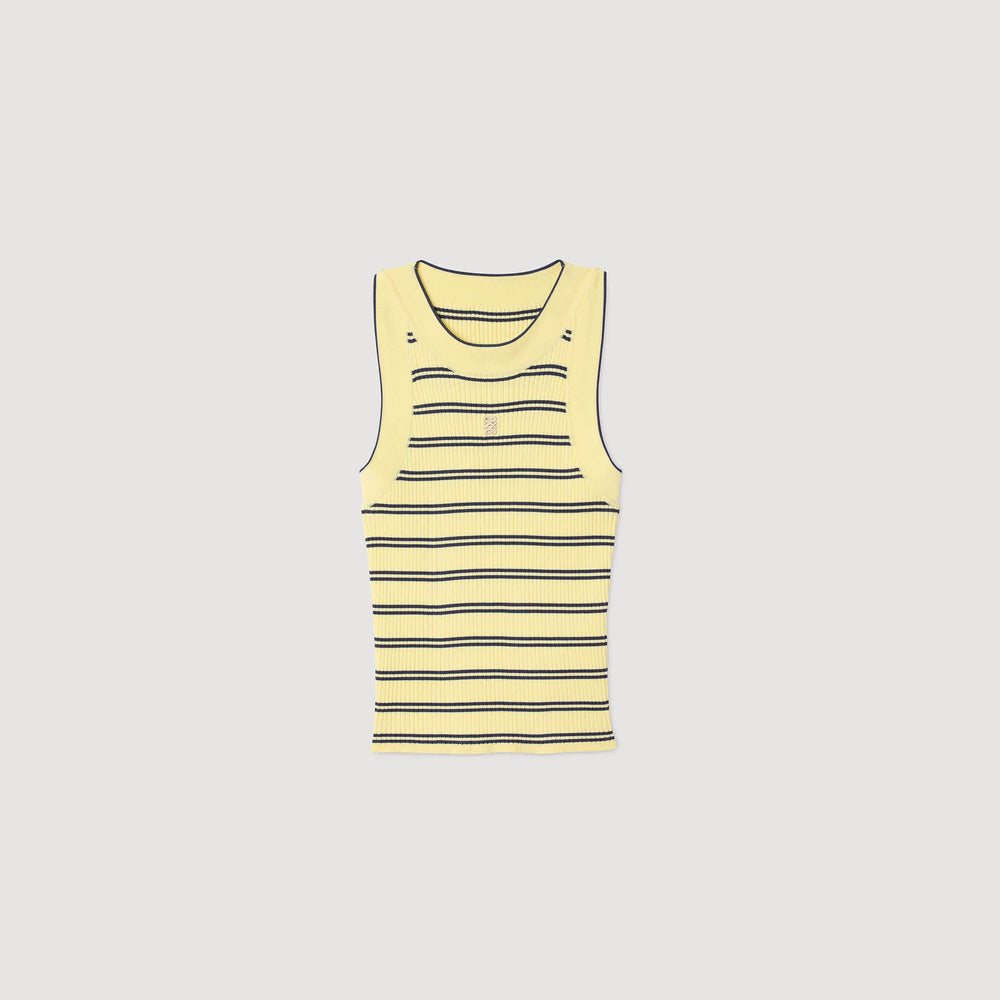 Sandro Women Striped knit vest top