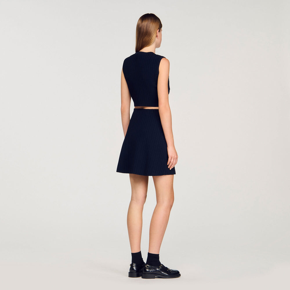 Sandro Women Knit and denim top