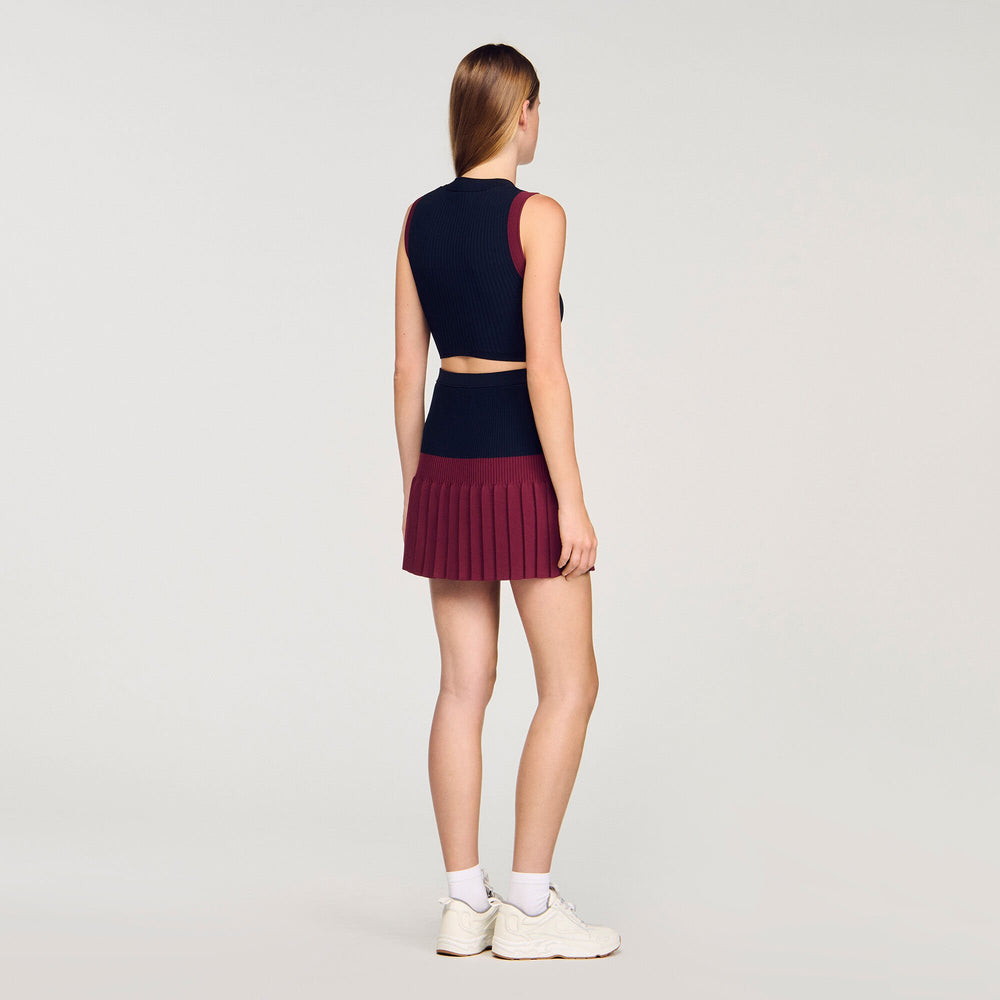 Sandro Women Two-tone knit top