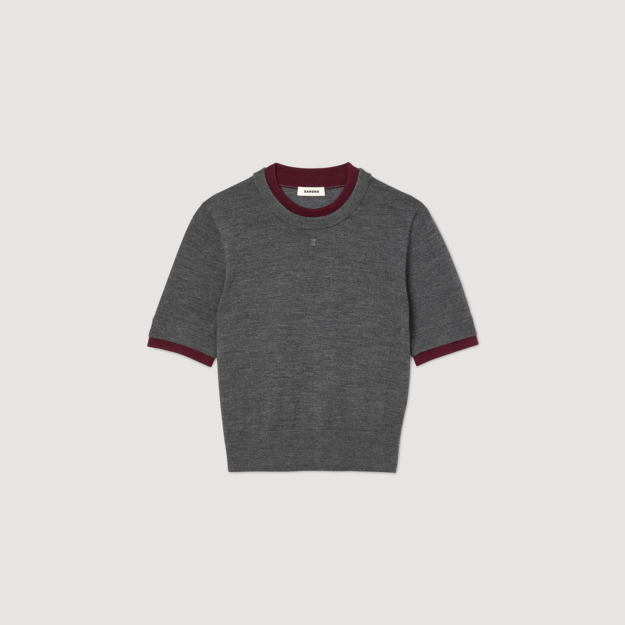 Sandro Women Two-tone cropped sweater