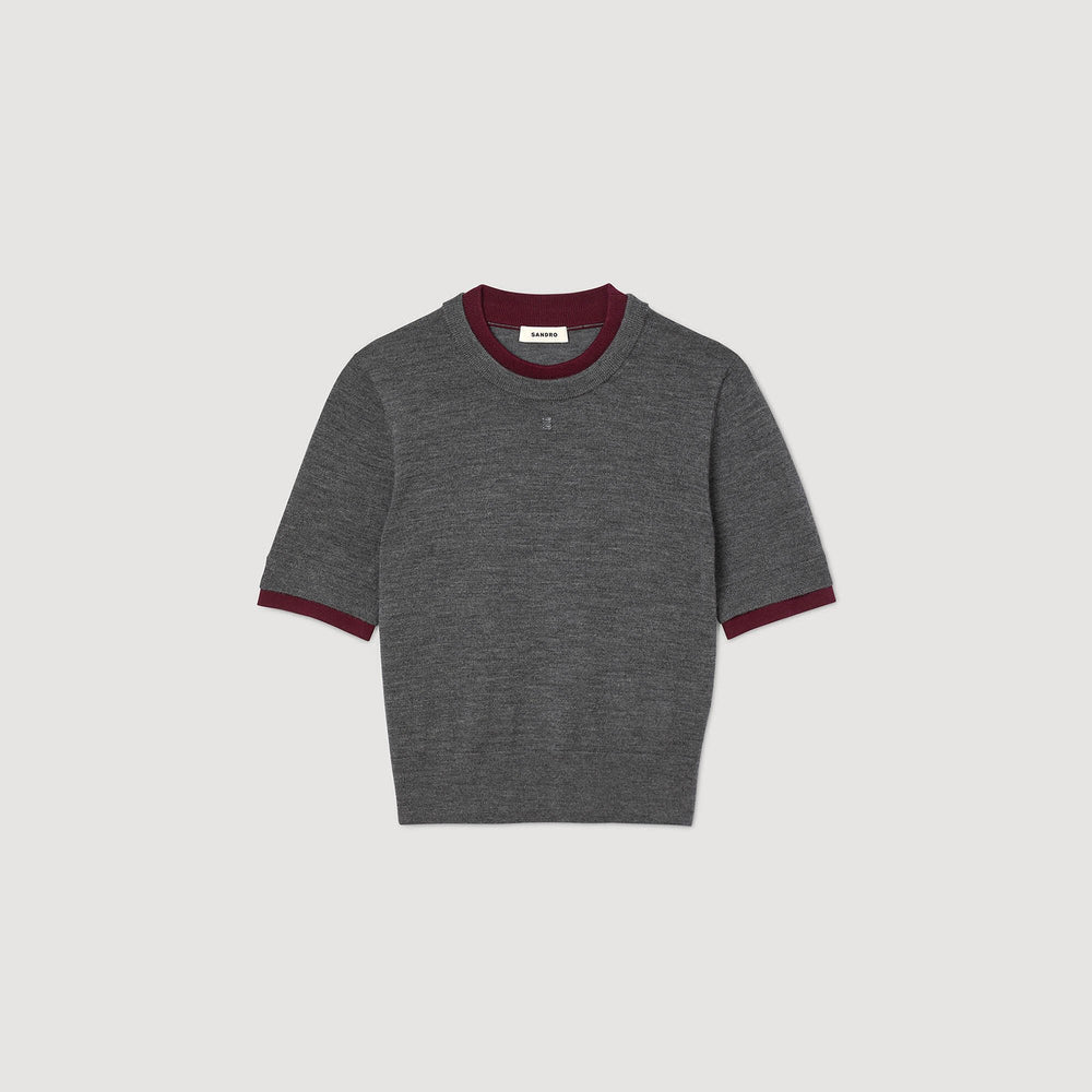 Sandro Women Two-tone cropped sweater